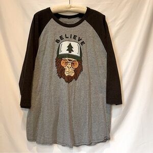 Keep Nature Wild Sasquatch 3/4 inch sleeve Tshirt • Size XL